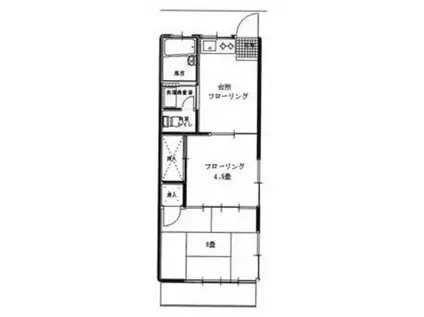 富士見コーポ(2K/2階)の間取り写真