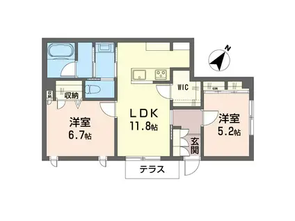 ホープ阿佐ヶ谷(2LDK/1階)の間取り写真