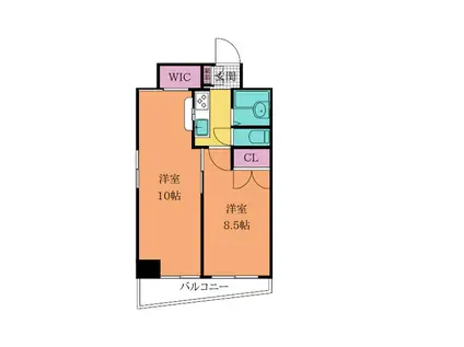 NO20 ハーバービュー戸畑(2K/4階)の間取り写真
