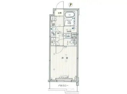 ルーブル板橋泉町壱番館(1K/3階)の間取り写真