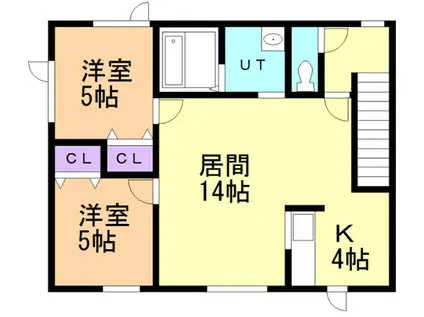 ハイムM(2LDK/2階)の間取り写真