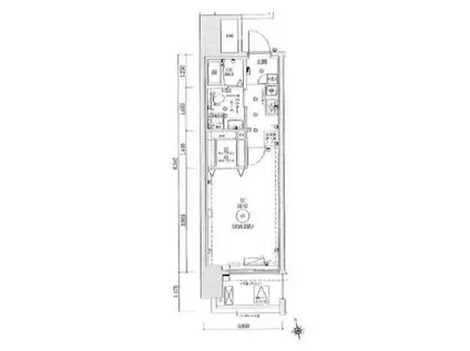 LUMEED江古田(1K/8階)の間取り写真