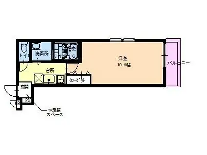 フジパレスヴィレッジ白鷺(1K/3階)の間取り写真