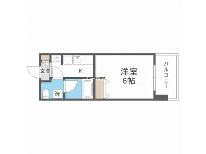レオンコンフォート難波(1K/2階)の間取り写真