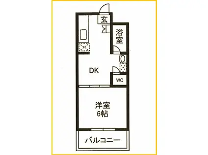 パル池上(1DK/3階)の間取り写真