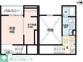 CLARTE 荒子I(ワンルーム/1階)の間取り写真