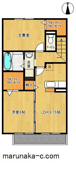 GRACE GARDEN A(2DK/2階)の間取り写真