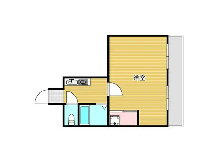 ソルカレーダ(1K/3階)の間取り写真