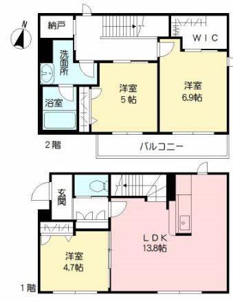 シャーメゾンT&S(3LDK/1階)の間取り写真