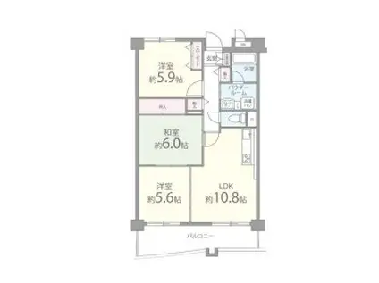 ウィステリア(3LDK/4階)の間取り写真