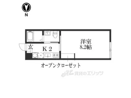 サンクトスコート五条室町(1K/4階)の間取り写真