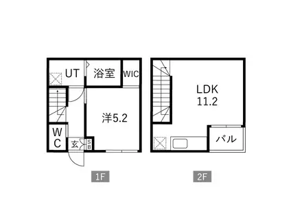FLUKE I-TERRACE(1LDK/2階)の間取り写真