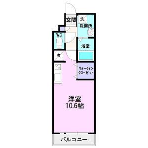 マシェリ孫(ワンルーム/3階)の間取り写真