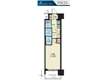 スプランディッド南千住(1K/3階)の間取り写真