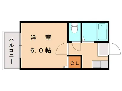 アーベイン和白(1K/1階)の間取り写真