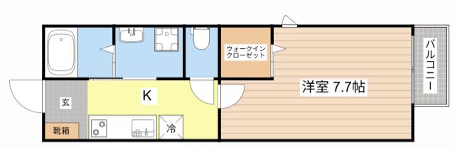 カーペンター512(1K/2階)の間取り写真