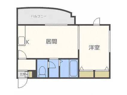 NSビル(1LDK/3階)の間取り写真