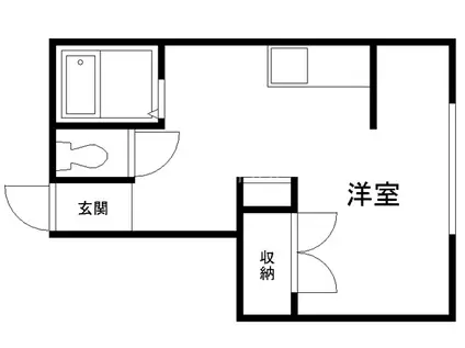 メゾンフォンテーヌ(ワンルーム/1階)の間取り写真