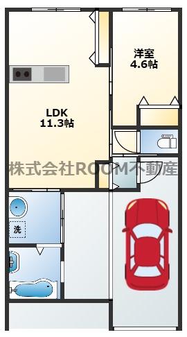 サンハート(1LDK/1階)の間取り写真