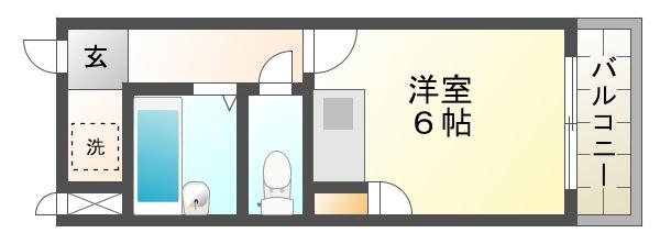 シティコア西舞子(ワンルーム/2階)の間取り写真
