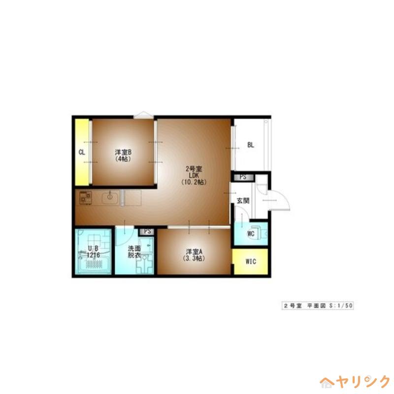 REGALEST東枇杷島(2LDK/2階)の間取り写真