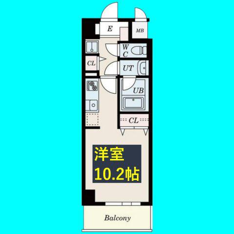 ノヴェル新栄(ワンルーム/9階)の間取り写真
