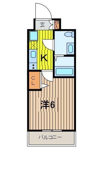 N-STAGE武蔵浦和(1K/3階)の間取り写真
