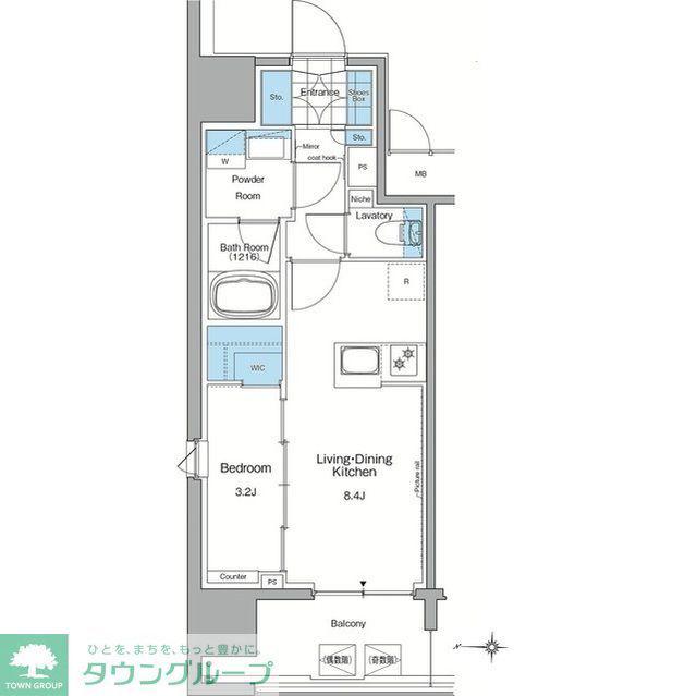 ルフォンプログレ赤羽マークス(1LDK/3階)の間取り写真