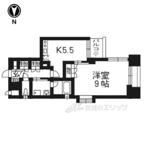 べラジオ富小路(1DK/5階)の間取り写真