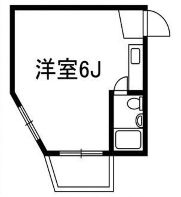 ヤングライフ霞ヶ関(ワンルーム/2階)の間取り写真