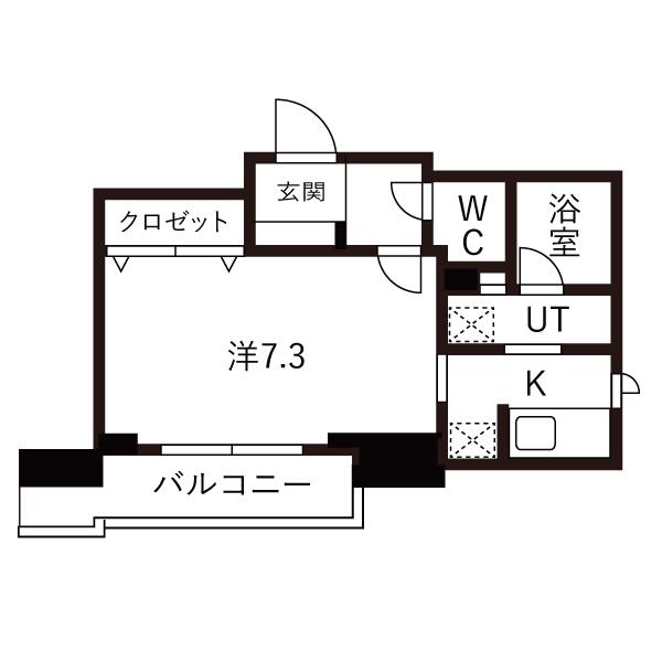 DELCCS SINAGAWA(1K/7階)の間取り写真