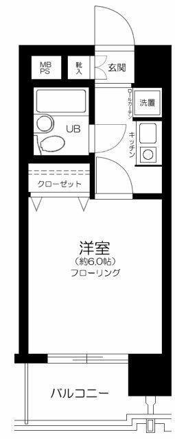 コスモ向島グランコート(1K/2階)の間取り写真