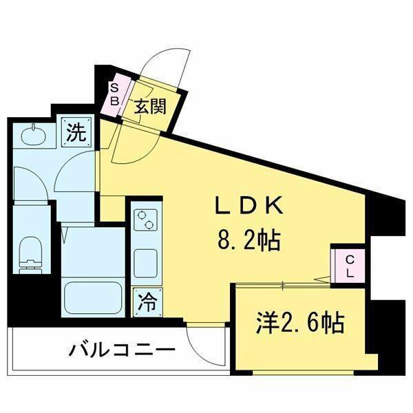 LUMIEC NEGISHI(1LDK/7階)の間取り写真