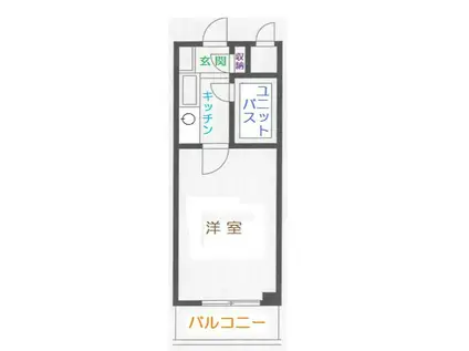ライベストコート南長崎(1K/2階)の間取り写真