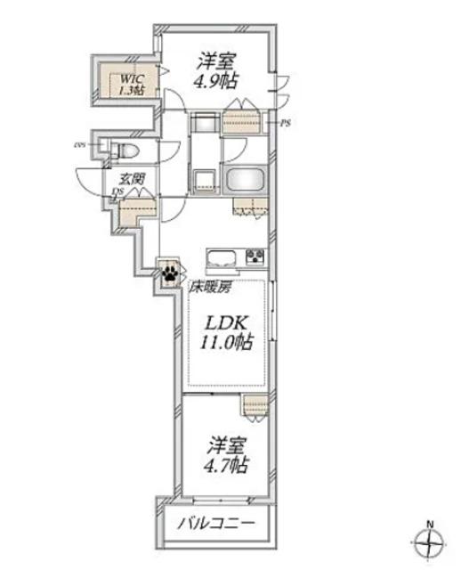 LEA MAISON(2LDK/2階)の間取り写真