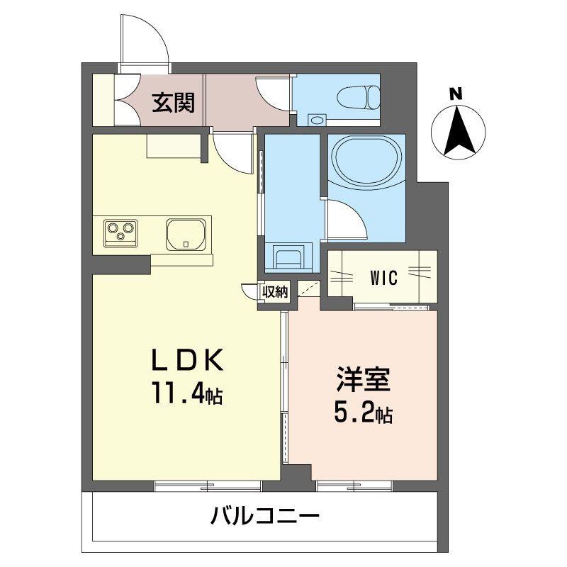コート ボヌール(1LDK/2階)の間取り写真