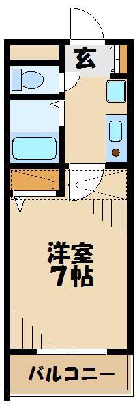 プロミネンス(1K/3階)の間取り写真