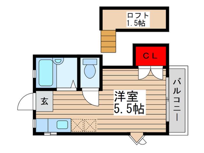 カサフローラ鷺沼台(ワンルーム/2階)の間取り写真