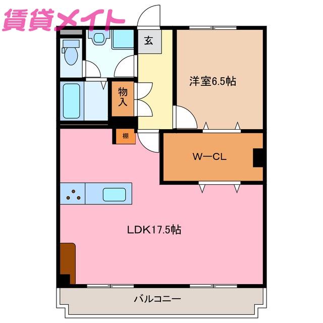 ヴィラときわ(1LDK/1階)の間取り写真