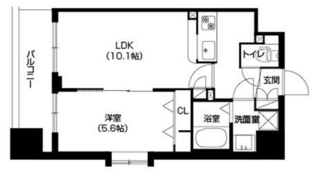 アーバネックス・谷町(1LDK/4階)の間取り写真