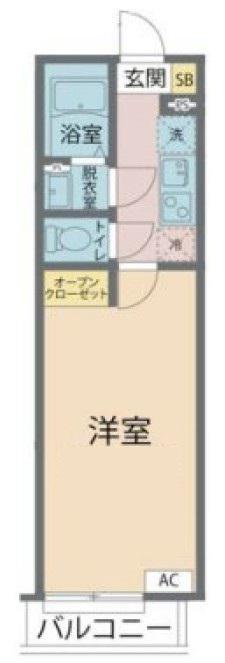 カインドネス所沢青葉台(1K/1階)の間取り写真