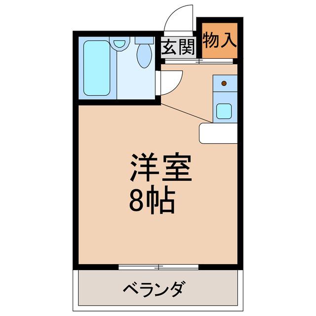 サンコープラザ南出島(ワンルーム/2階)の間取り写真