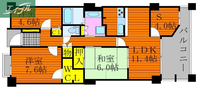 フォーラムシティー岡山(3LDK/10階)の間取り写真