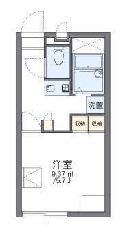 レオパレスみやび(1K/1階)の間取り写真