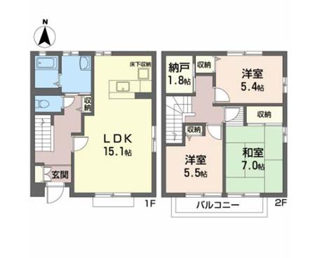 グランバリエゆりが丘(3LDK/1階)の間取り写真