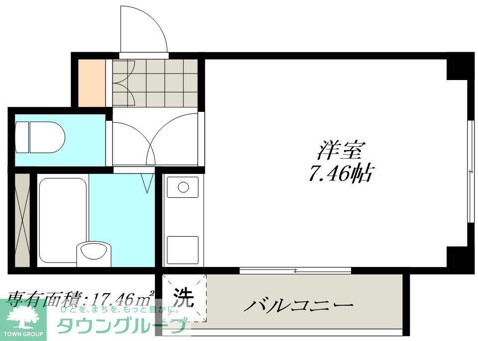 アーバン塩付(ワンルーム/2階)の間取り写真