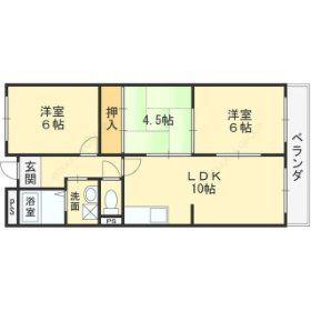 ガーデンフラットカメリア(3LDK/1階)の間取り写真