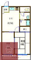 第8東城マンション(2DK/3階)の間取り写真