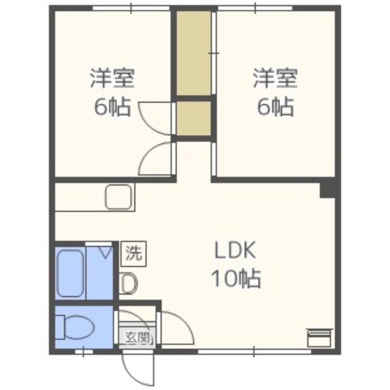 ハイツ115(2LDK/2階)の間取り写真