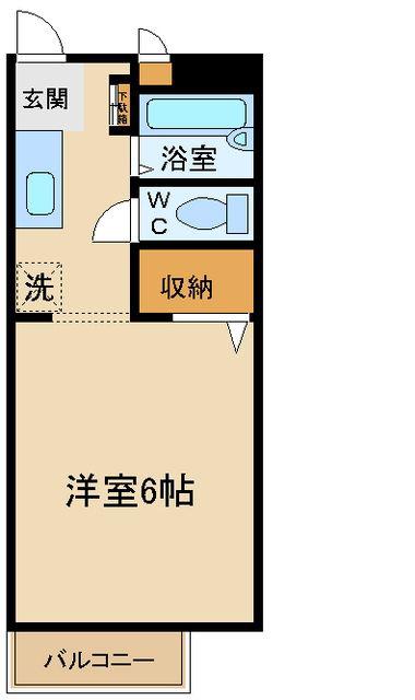 ハイツブリリアンIV(1K/2階)の間取り写真